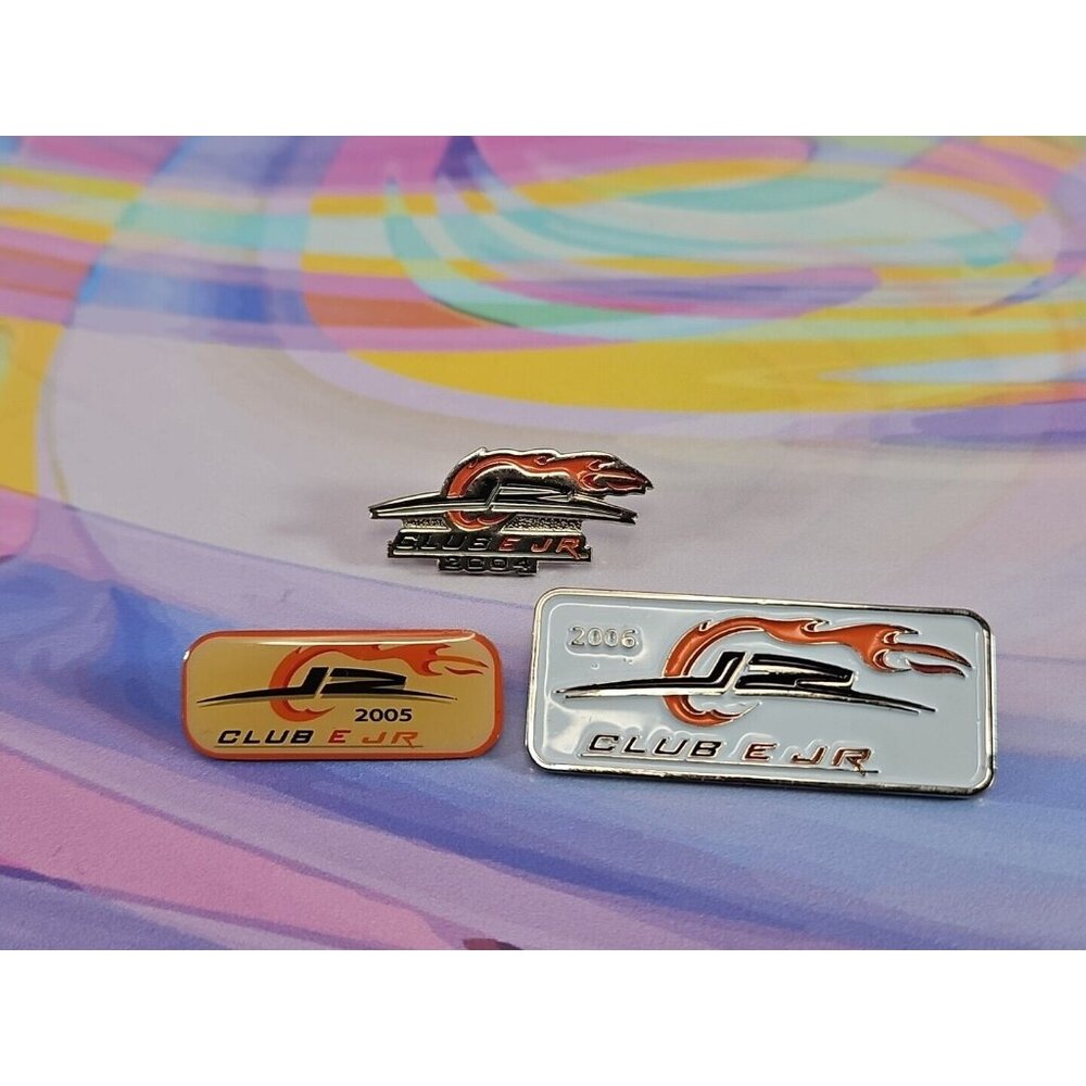 Lot of 3 Dale Earnhardt Jr. "Club E Jr." Pins, 2004-2006